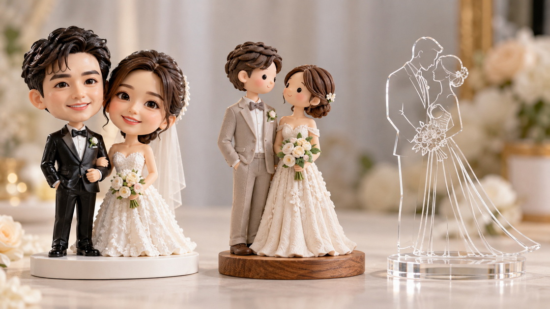 Custom Wedding Bobblehead Vs Traditional Wedding Cake Topper