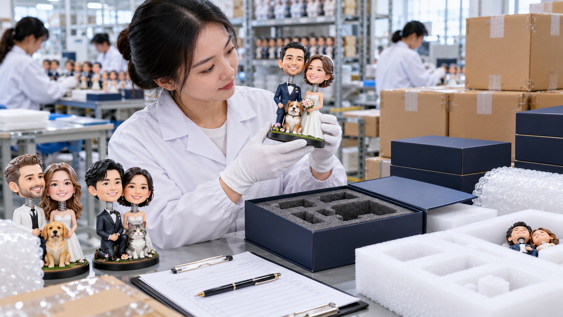 Custom Bobblehead Quality Inspection And Packaging