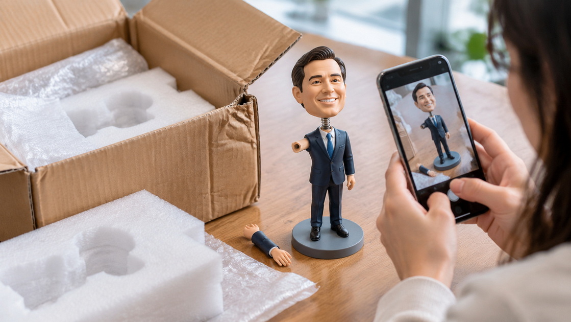Damaged Custom Bobblehead Delivery Inspection.jpg