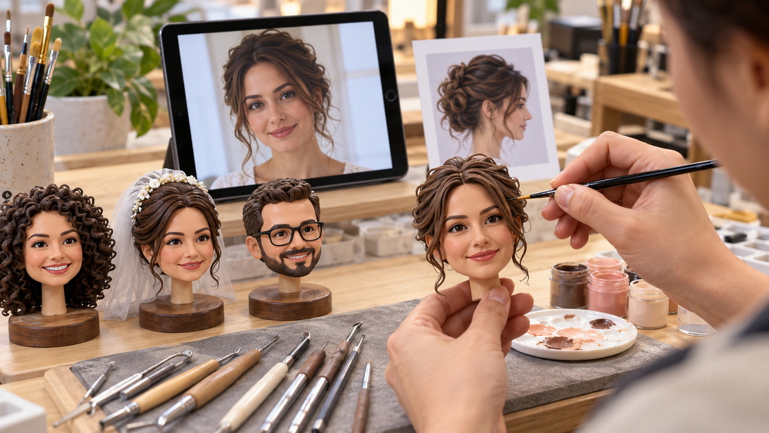 Custom Hairstyle And Facial Detail Process